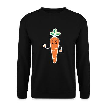 Carotte Homme Carotte Carottes Légumes - Sweat-shirt Unisexe - noir - Devant - Alina (178cm) & Michal (187cm)
