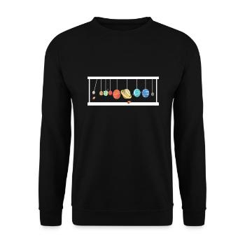 Moon Pendulum Planet Astronaut Space - Unisex Sweatshirt - black - Front - Alina (178cm) & Michal (187cm)