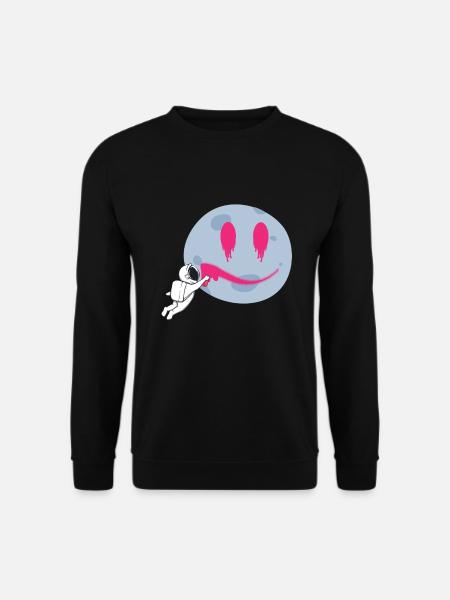 Moon Astronaut Graffiti Space - Unisex Sweatshirt - black