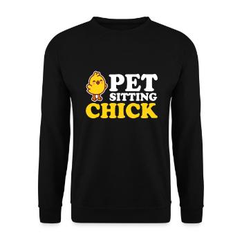 Pet Sitting Chick Petsitting - Unisex Sweatshirt - black - Front - Alina (178cm) & Michal (187cm)