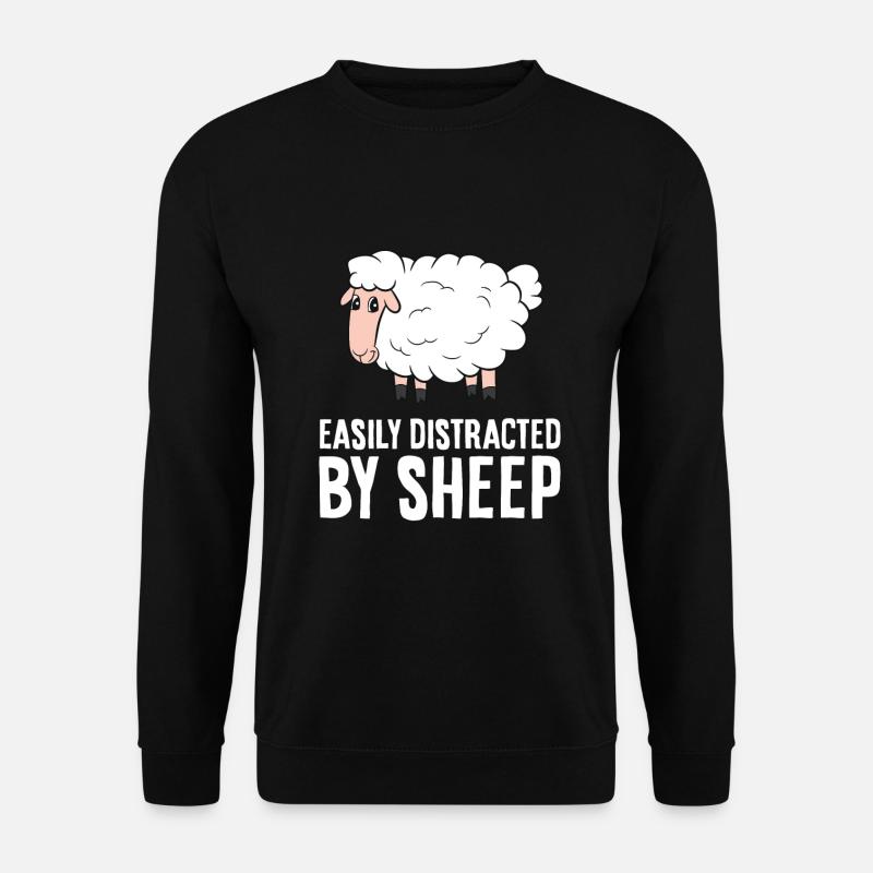 Easily Distracted By Sheep - Unisex Sweatshirt - black