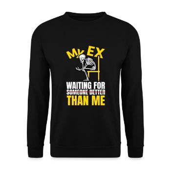 My Ex Waiting For Than Me Scheidung - Unisex Pullover - Schwarz - Vorne - Alina (178cm) & Michal (187cm)