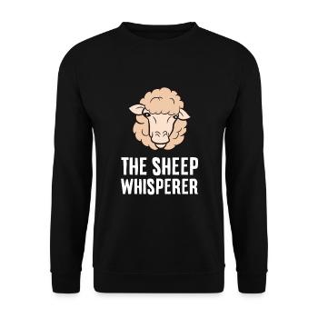 The Sheep Whisperer - Unisex Sweatshirt - black - Front - Alina (178cm) & Michal (187cm)