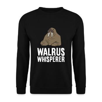 Walrus Whisperer - Unisex Sweatshirt - black - Front - Alina (178cm) & Michal (187cm)