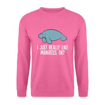 J’aime vraiment les lamantins ok? Drôle de lamantin - Sweat-shirt Unisexe - rose - Devant