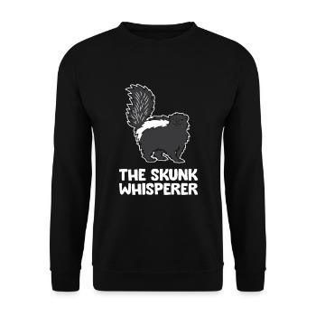 The Skunk Whisperer Funny Skunk Lover - Unisex Sweatshirt - black - Front - Alina (178cm) & Michal (187cm)