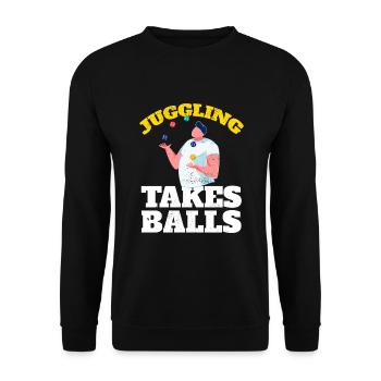 Jongler prend des balles Jongler Jongler - Sweat-shirt Unisexe - noir - Devant - Alina (178cm) & Michal (187cm)