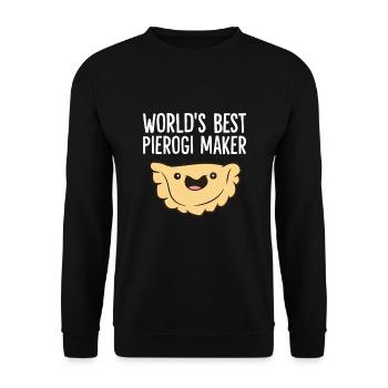 Polish Pierogi Maker World's Best Pierogi Maker - Unisex Sweatshirt - black - Front - Alina (178cm) & Michal (187cm)