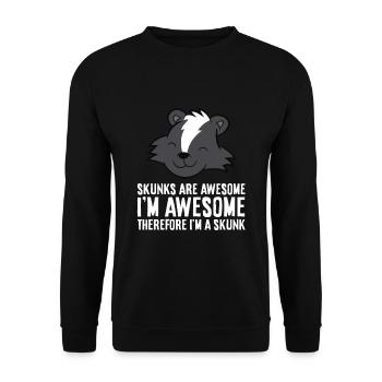Les mouffettes sont géniales. Je suis génial Donc je suis un - Sweat-shirt Unisexe - noir - Devant - Alina (178cm) & Michal (187cm)