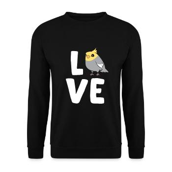 Cockatiel Lover Cockatiel Bird Love Cockatiel - Unisex Sweatshirt - black - Front - Alina (178cm) & Michal (187cm)