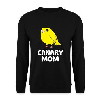 Gelber Kanarienvogel Kanarienmutter - Unisex Pullover - Schwarz - Vorne - Alina (178cm) & Michal (187cm)