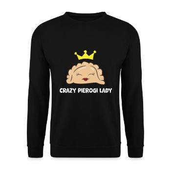 Polonais Pierogi Pologne Crazy Pierogi Lady - Sweat-shirt Unisexe - noir - Devant - Alina (178cm) & Michal (187cm)