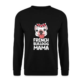 Frenchie Mom French Bulldog Dog French Bulldog - Unisex Sweatshirt - black - Front - Alina (178cm) & Michal (187cm)