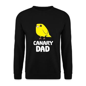 Yellow Canary Bird Canary Dad - Unisex Sweatshirt - black - Front - Alina (178cm) & Michal (187cm)