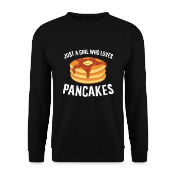 Juste une fille qui aime les crêpes - Sweat-shirt Unisexe - noir - Devant - Alina (178cm) & Michal (187cm)