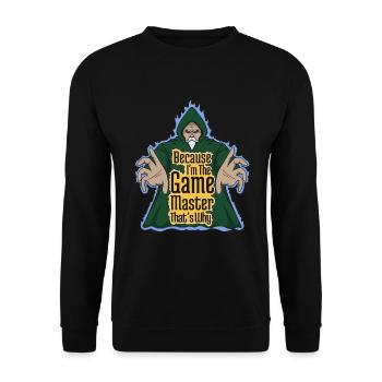 Je suis le maître du jeu de société Nerd - Sweat-shirt Unisexe - noir - Devant - Alina (178cm) & Michal (187cm)