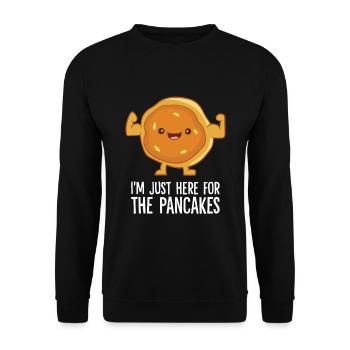 Je ne suis là que pour les crêpes - Sweat-shirt Unisexe - noir - Devant - Alina (178cm) & Michal (187cm)