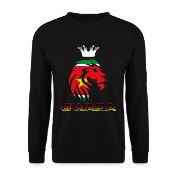 Gwada Style Vibration Positive Guadeloupe - Unisex Sweatshirt - black - Front - Alina (178cm) & Michal (187cm)