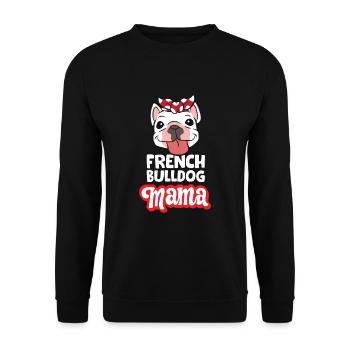 Frenchie Mom French Bulldog Mama - Unisex Sweatshirt - black - Front - Alina (178cm) & Michal (187cm)
