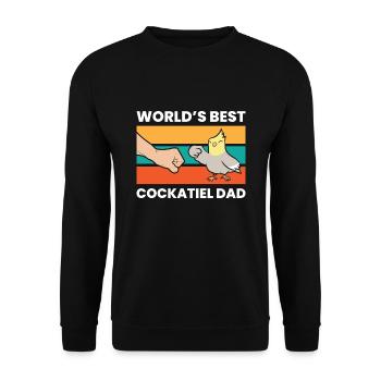 Cockatiel Parrot Papa Meilleur du monde - Sweat-shirt Unisexe - noir - Devant - Alina (178cm) & Michal (187cm)