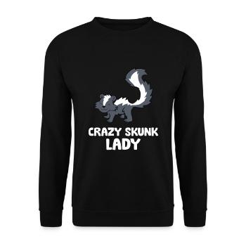 Femme mouffette folle - Sweat-shirt Unisexe - noir - Devant - Alina (178cm) & Michal (187cm)