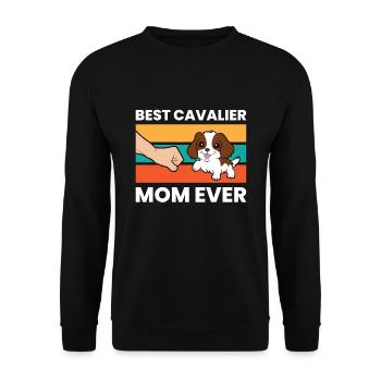 Best Cavalier Mom Ever Cavalier King Charles - Unisex Sweatshirt - black - Front - Alina (178cm) & Michal (187cm)