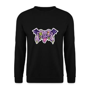 Monster Joystick Controller Gamer - Unisex Pullover - Schwarz - Vorne - Alina (178cm) & Michal (187cm)