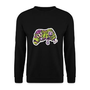 Zombie Joystick Controller Gamer - Sweat-shirt Unisexe - noir - Devant - Alina (178cm) & Michal (187cm)