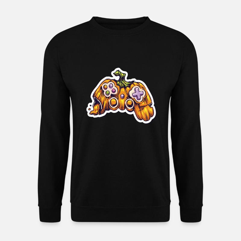 Pumpkin Joystick Controller Gamer - Unisex Sweatshirt - black