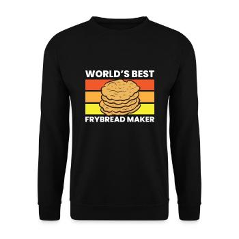 Frybread Baker Weltbester Frybread Maker - Unisex Pullover - Schwarz - Vorne - Alina (178cm) & Michal (187cm)