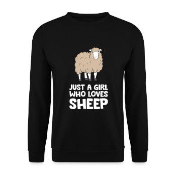 Just a Girl Who Loves Sheep Sheep Farm Animal - Unisex Sweatshirt - black - Front - Alina (178cm) & Michal (187cm)