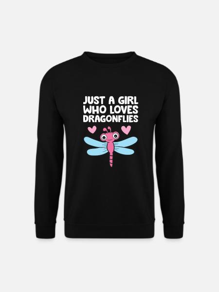 Just a Girl Who Loves Dragonflies - Unisex Sweatshirt - black