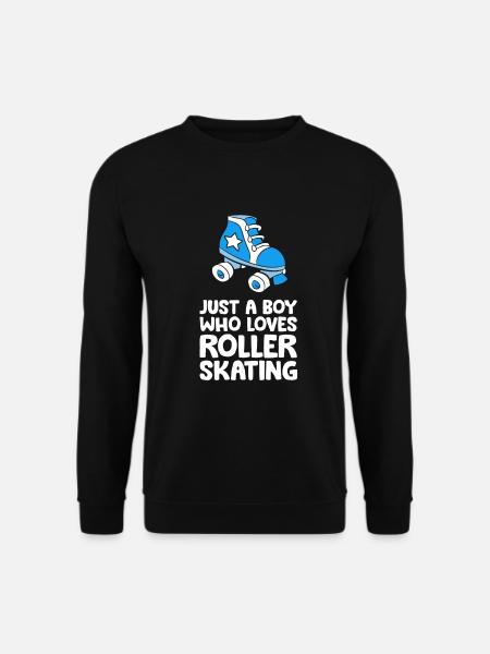Nur ein Junge, der Rollschuhlaufen liebt - Unisex Pullover - Schwarz