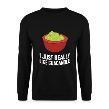 Guacamole Lover I Just Really Like Guacamole - Unisex Sweatshirt - black - Front - Alina (178cm) & Michal (187cm)