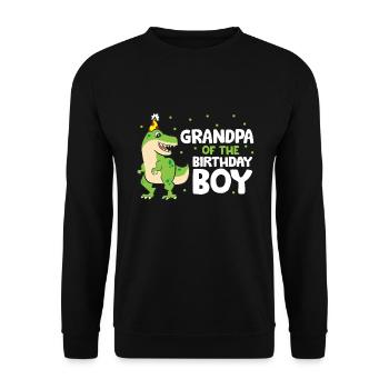 Opa des Geburtstagskindes - Unisex Pullover - Schwarz - Vorne - Alina (178cm) & Michal (187cm)