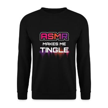 ASMR Makes Me Tingle - Unisex Sweatshirt - black - Front - Alina (178cm) & Michal (187cm)