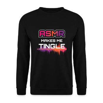 ASMR Makes Me Tingle - Unisex Sweatshirt - black - Front - Alina (178cm) & Michal (187cm)