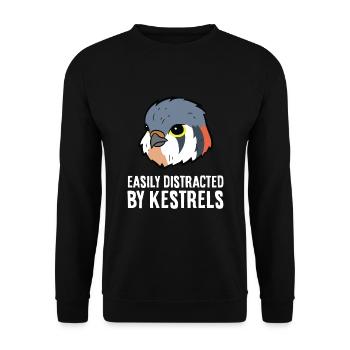 Facilement distrait par les crécerelles - Sweat-shirt Unisexe - noir - Devant - Alina (178cm) & Michal (187cm)