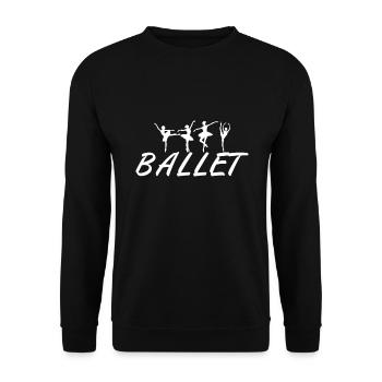 Ballet Ballet Shoes Dance Dancer - Unisex Sweatshirt - black - Front - Alina (178cm) & Michal (187cm)