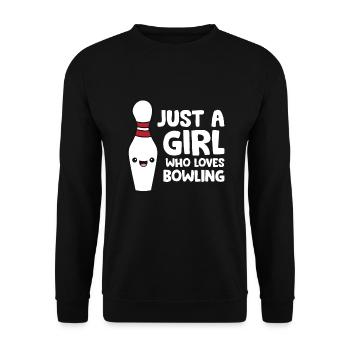 Juste une fille qui aime le bowling - Sweat-shirt Unisexe - noir - Devant - Alina (178cm) & Michal (187cm)