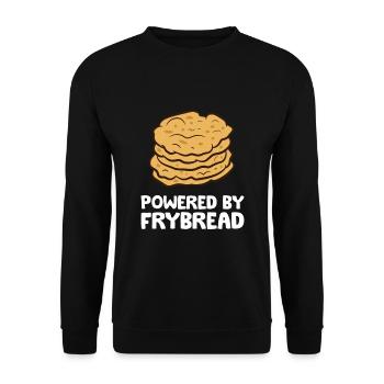 Powered By Frybread - Unisex Sweatshirt - black - Front - Alina (178cm) & Michal (187cm)