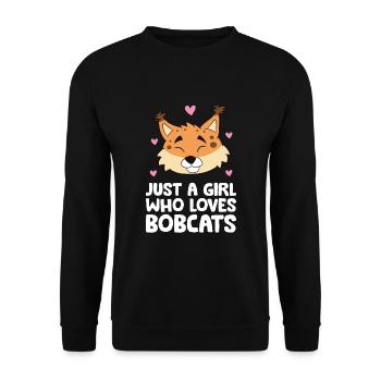 Just a Girl Who Loves Bobcats - Unisex Sweatshirt - black - Front - Alina (178cm) & Michal (187cm)
