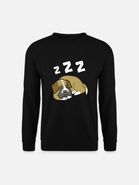 Boxer Hund Schlafpyjama Boxer Hund - Unisex Pullover - Schwarz