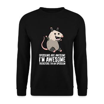 Les opossums sont géniaux Je suis génial donc je suis un - Sweat-shirt Unisexe - noir - Devant - Alina (178cm) & Michal (187cm)