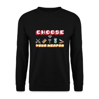 Choisissez votre arme Barber Bart - Sweat-shirt Unisexe - noir - Devant - Alina (178cm) & Michal (187cm)