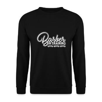 Barbier en formation Barbier Bart - Sweat-shirt Unisexe - noir - Devant - Alina (178cm) & Michal (187cm)