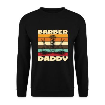 Barbier Papa Barbier Bart - Sweat-shirt Unisexe - noir - Devant - Alina (178cm) & Michal (187cm)