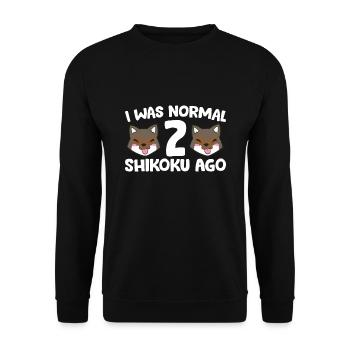 I Was Normal 2 Shikoku Ago Japan Dog Kochi-Ken - Unisex Sweatshirt - black - Front - Alina (178cm) & Michal (187cm)