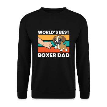 Boxer Dog Dad World's Best Boxer Dad - Unisex Sweatshirt - black - Front - Alina (178cm) & Michal (187cm)
