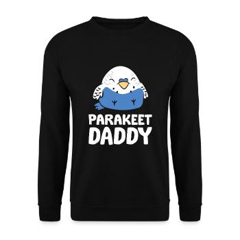 Perruche Papa Perruche Drôle - Sweat-shirt Unisexe - noir - Devant - Alina (178cm) & Michal (187cm)